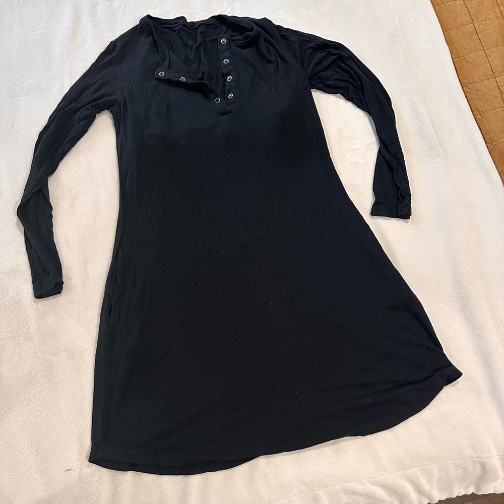Ribbed Bamboo Maternity & Nursing Nightgown